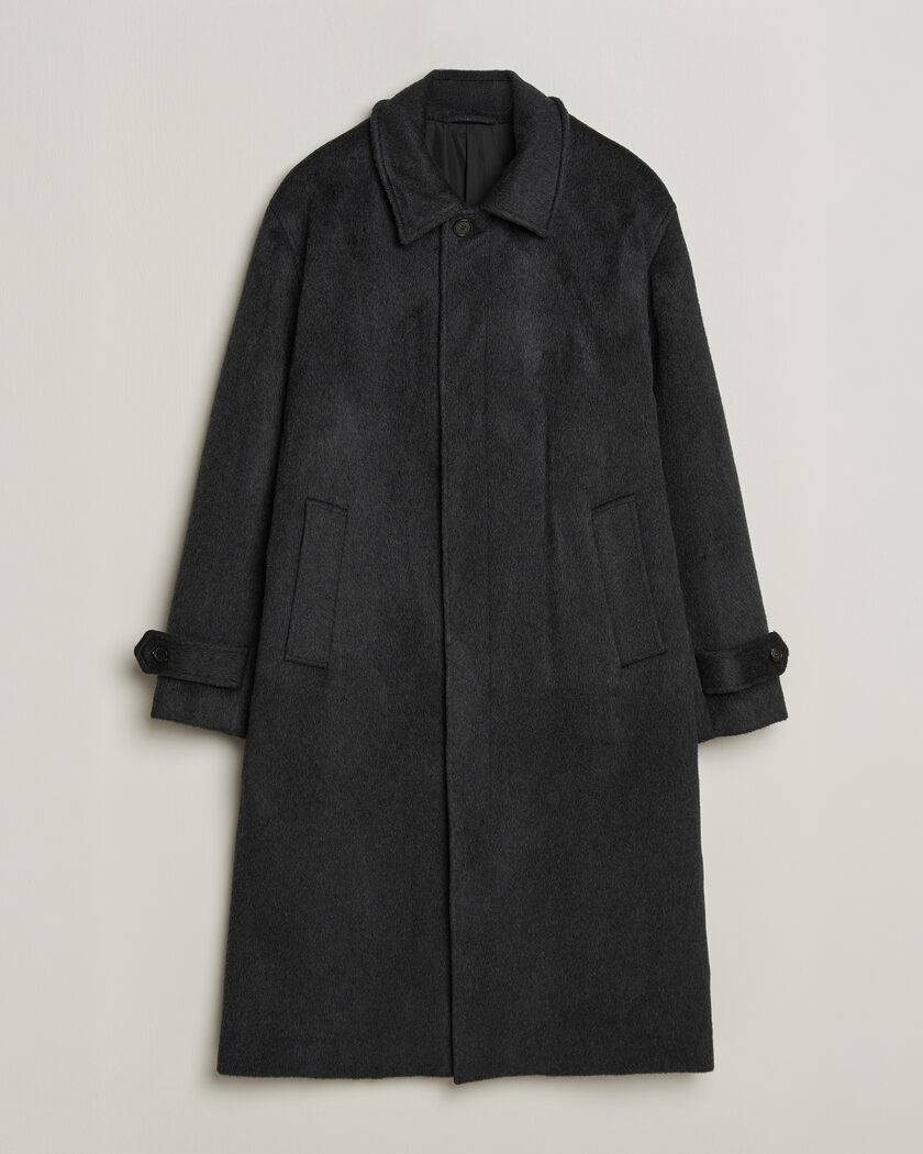 NN07 Gibson Wool/Cashmere Coat Dark Grey – Grijs
