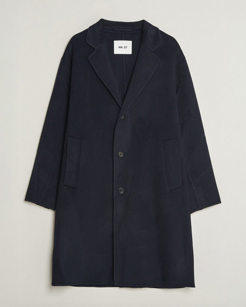 NN07 Kendrick Wool Coat Navy Blue – Blauw