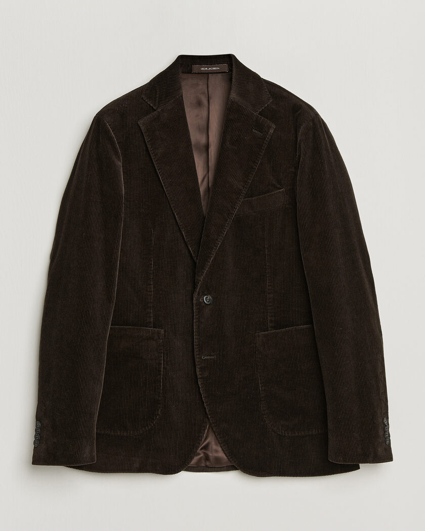 Oscar Jacobson Fogerty Patch Pocket Cord Blazer Dark Brown – Bruin
