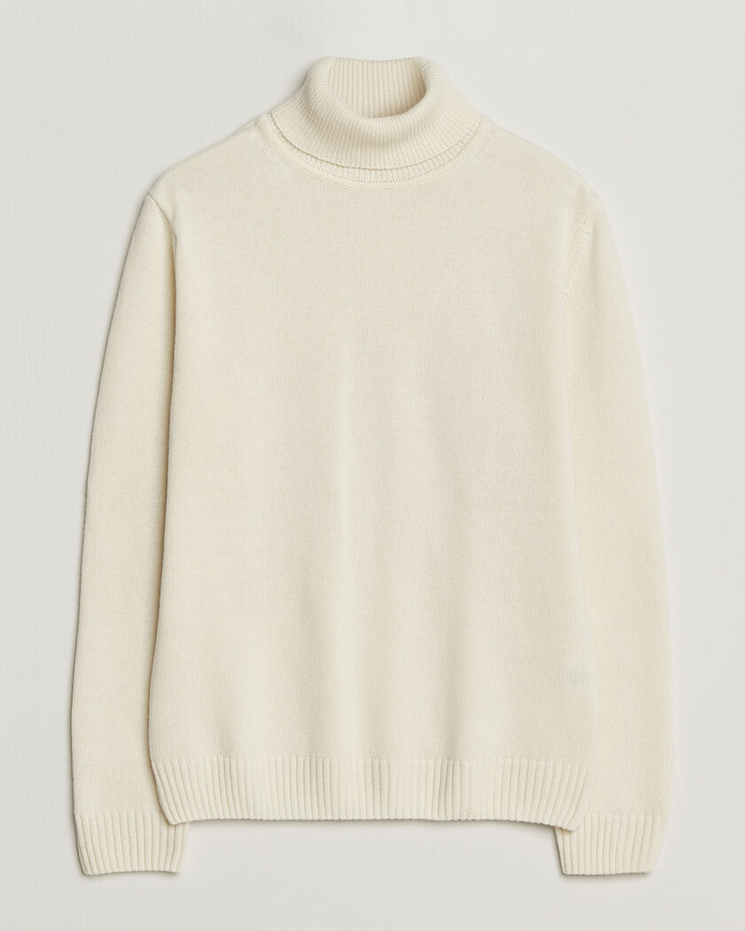 Stenströms Brushed Merino Rollneck Off White – Wit