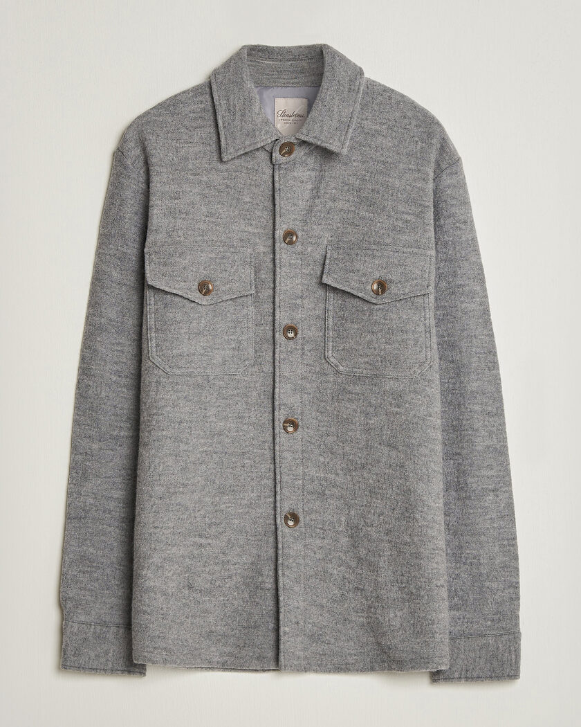 Stenströms Felted Wool Overshirt Grey – Grijs