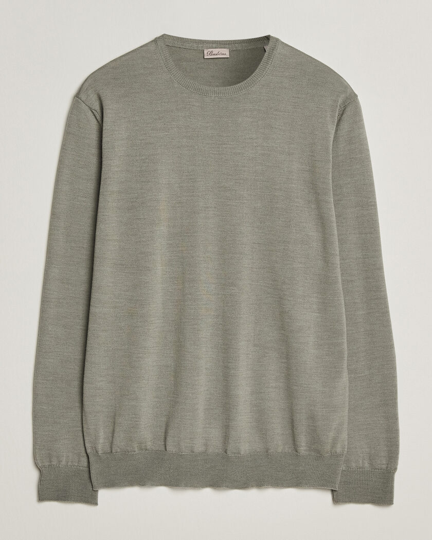 Stenströms Merino Crew Neck Green/Grey – Groen