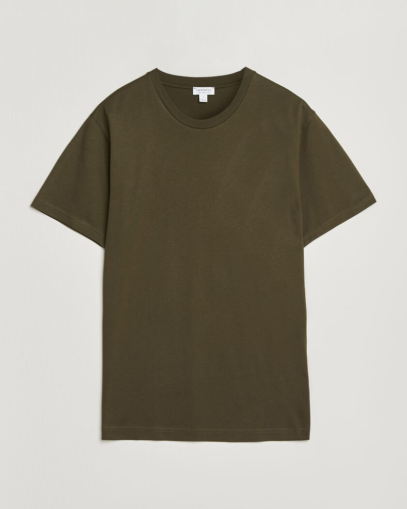 Sunspel Riviera Midweight T-Shirt Loden Green – Groen