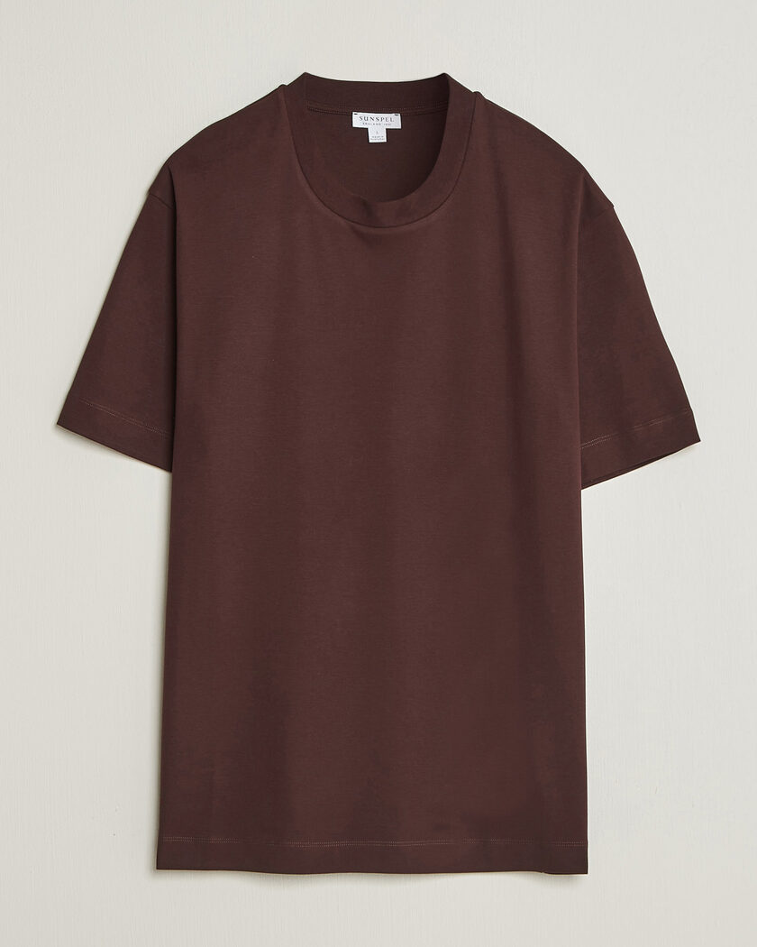 Sunspel Heavy Weight Supima Cotton T-Shirt Dark Brown – Bruin