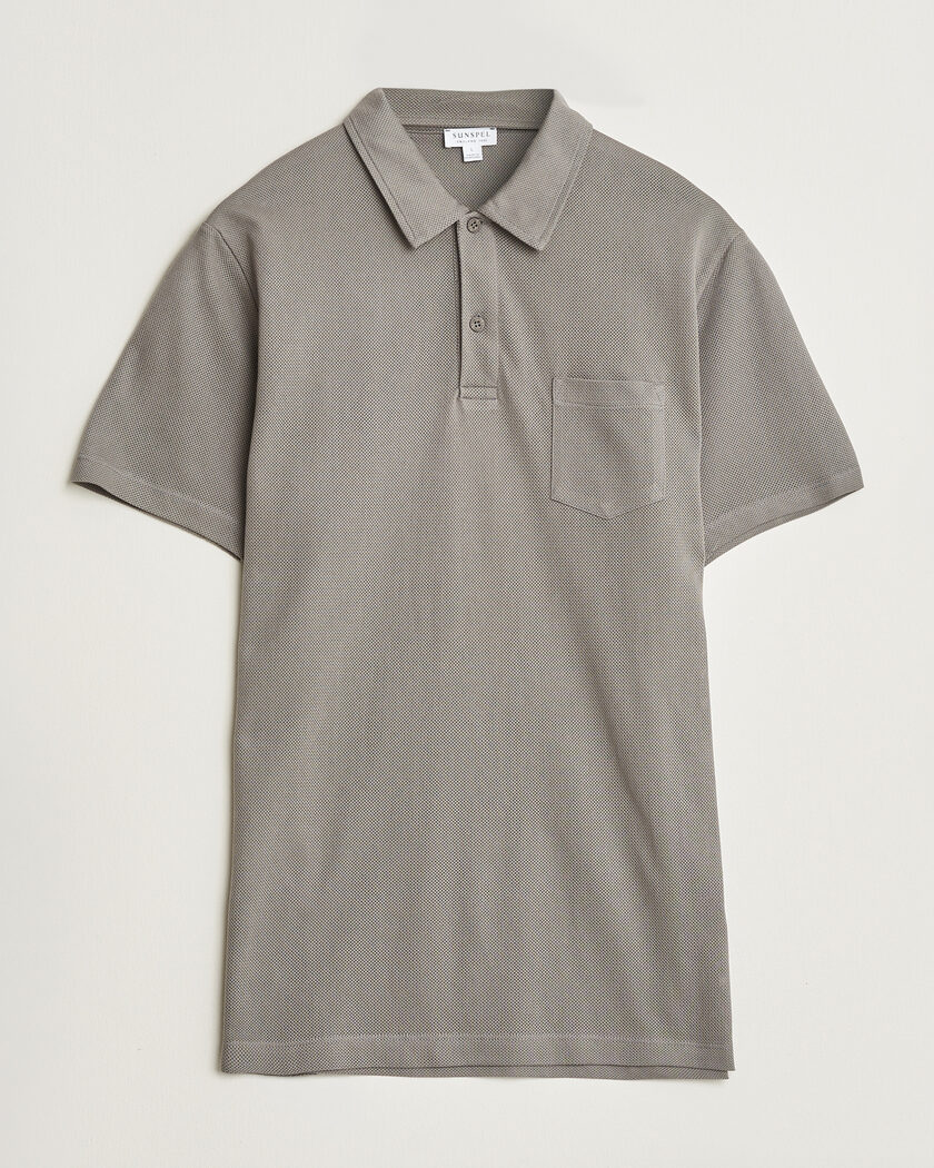 Sunspel Riviera Polo Shirt Smoke Grey – Grijs