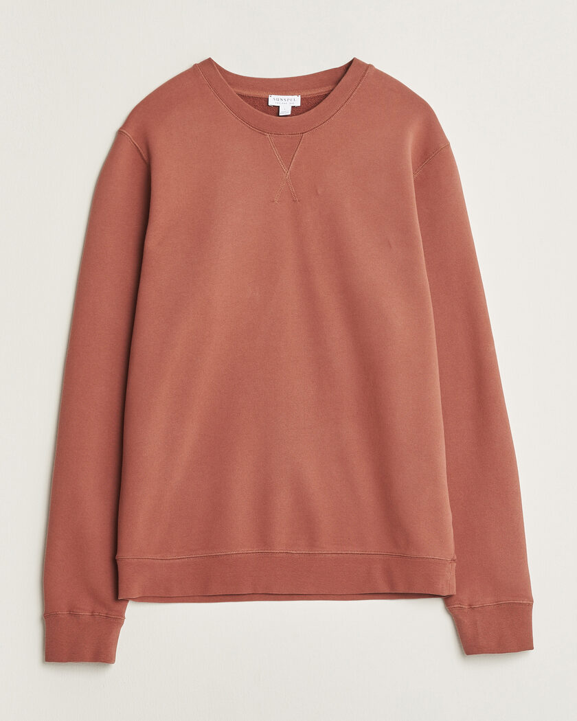 Sunspel Loopback Sweatshirt Dark Tabacco – Bruin