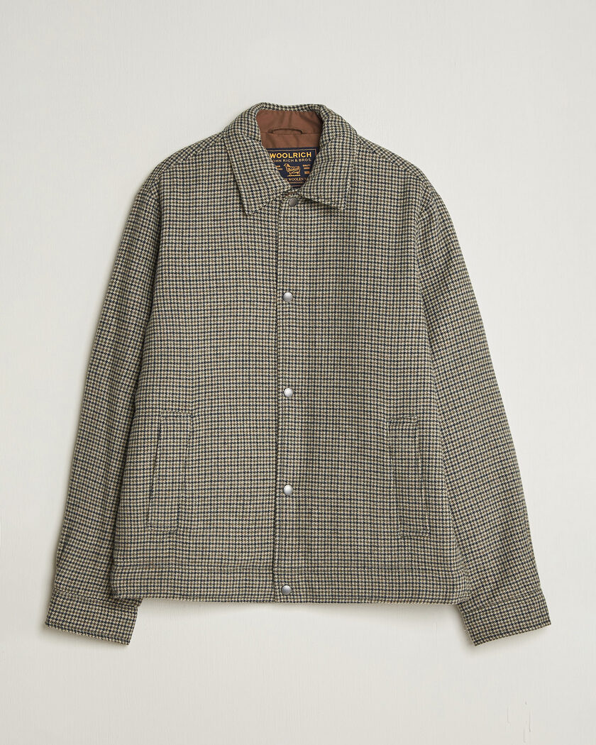 Woolrich Wool Check Light Padded Keating Shirt Jacket Brown – Bruin