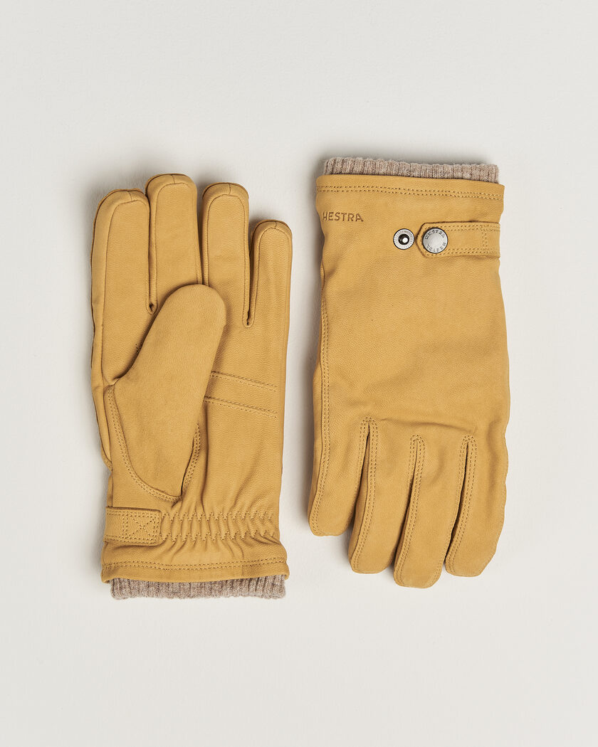 Hestra Bergvik Fleece Liner Buckle Nubuck Glove Tan – Geel