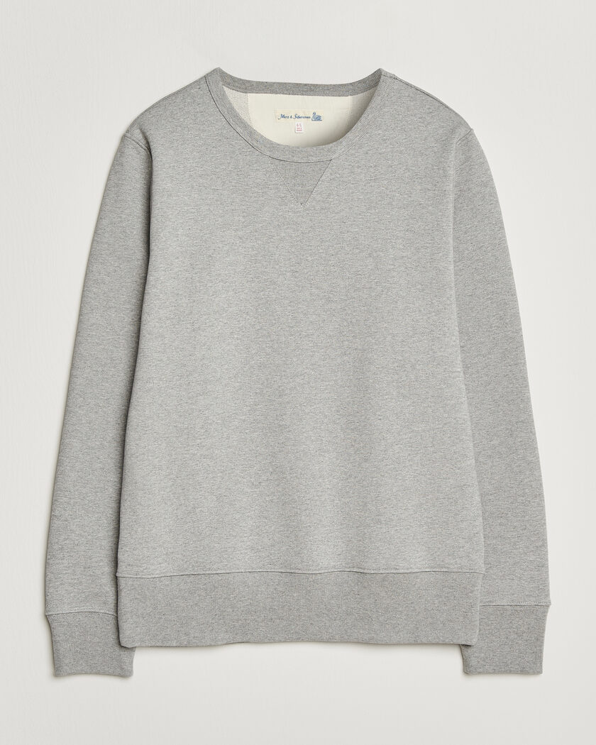Merz b. Schwanen Classic Fit Loopwheeled Heavyweight Sweatshirt Grey Melange – Grijs