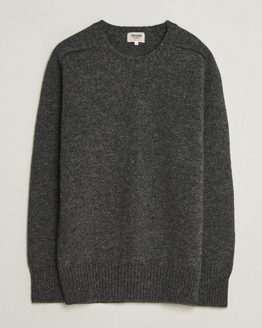 Kamakura Shirts 5 Gauge Shetland Sweater Gray – Grijs