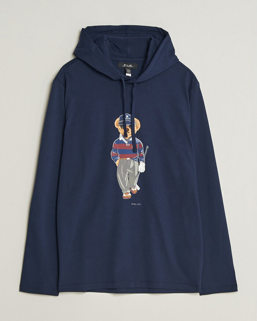 RLX Ralph Lauren Bear Hoodie Refined Navy – Blauw