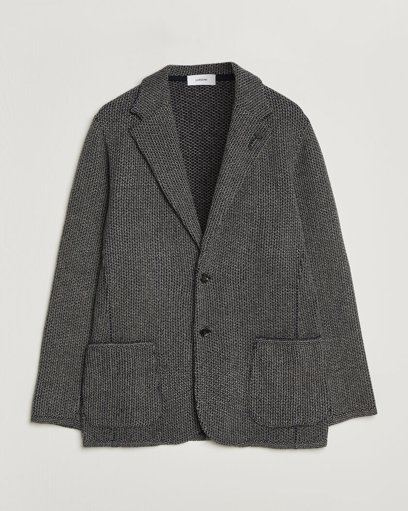 Lardini Structured Cashmere Blazer Navy – Blauw