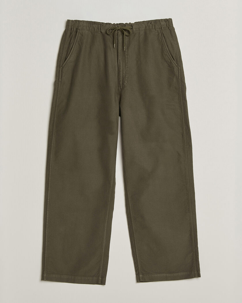 orSlow Wide Fit New Yorker Brushed Trousers Moss Gray – Groen