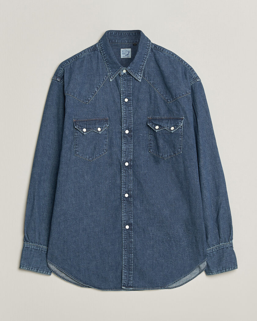 orSlow Denim Western Shirt Vintage Indigo – Blauw