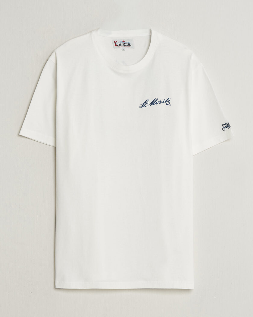 MC2 Saint Barth Back Printed Cotton T-Shirt St Moritz Racing – Wit