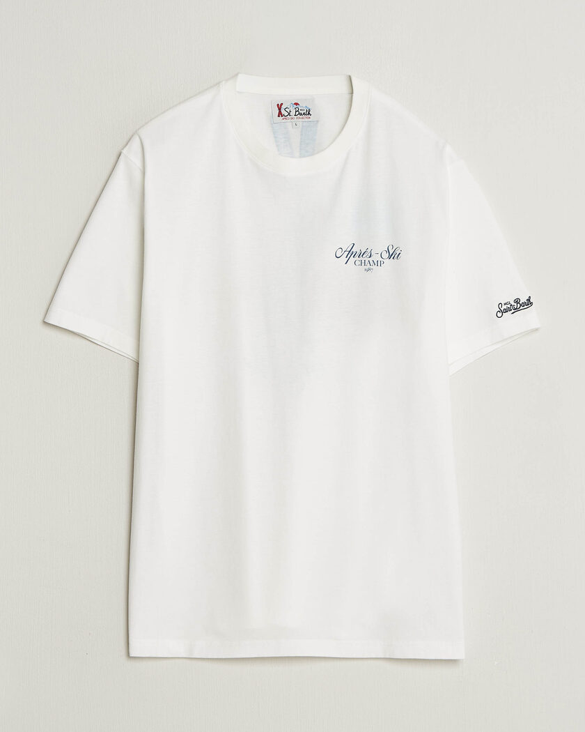  MC2 Saint Barth Back Printed Cotton T-Shirt Ski Post Race – Wit