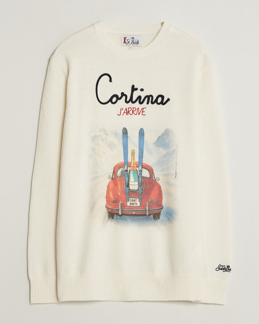 MC2 Saint Barth Heron Printed Sweater Cortina – Wit
