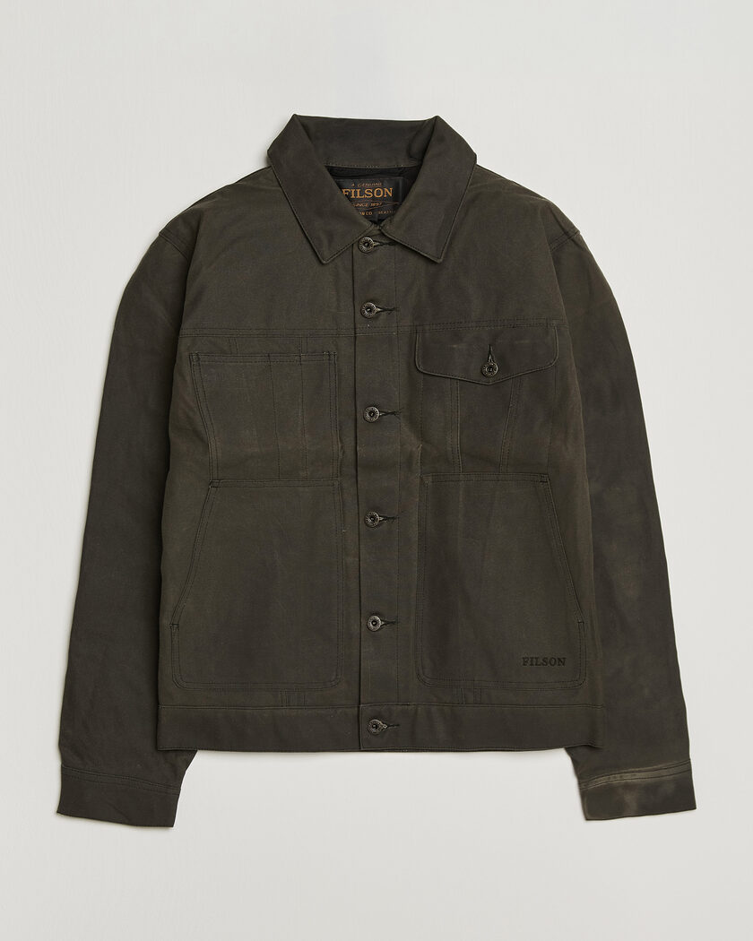 Filson Short Lined Tin Cloth Cruiser Beluga – Groen