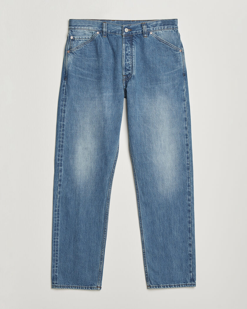 Drake's 5-Pocket Japanese Selvedge Denim Stone Wash – Blauw