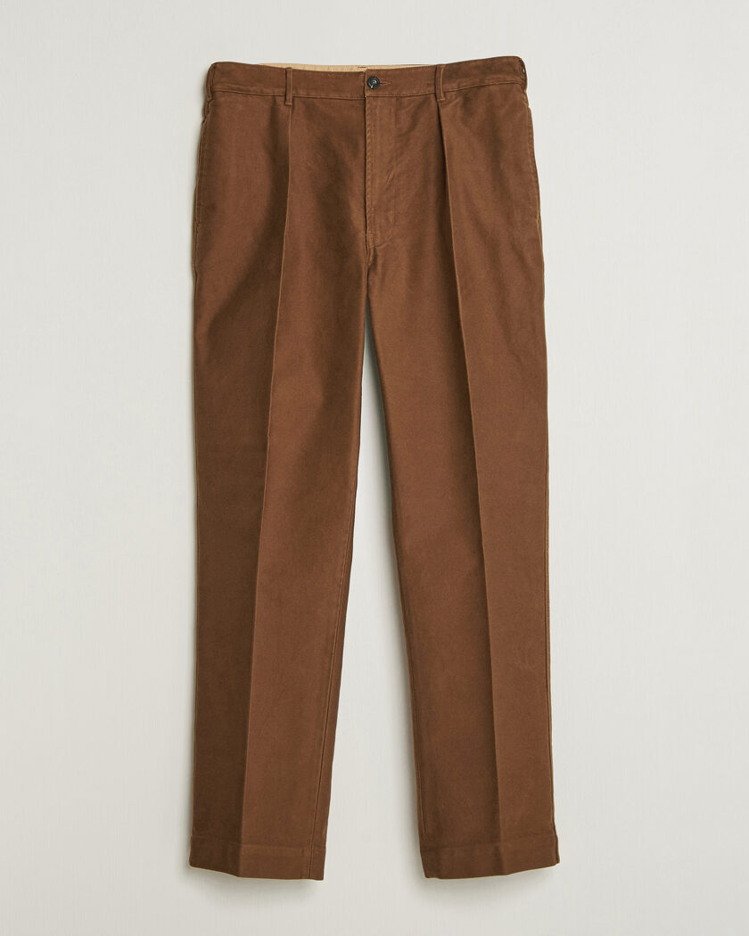 Drake's MKIV Japanese Moleskin Games Trousers Brown – Bruin
