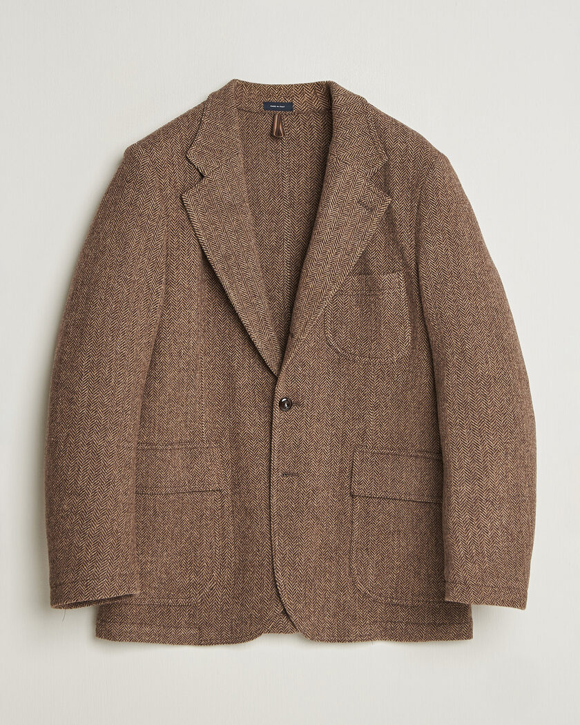 Drake's MKVII Tweed Herringbone Games Blazer Brown – Bruin