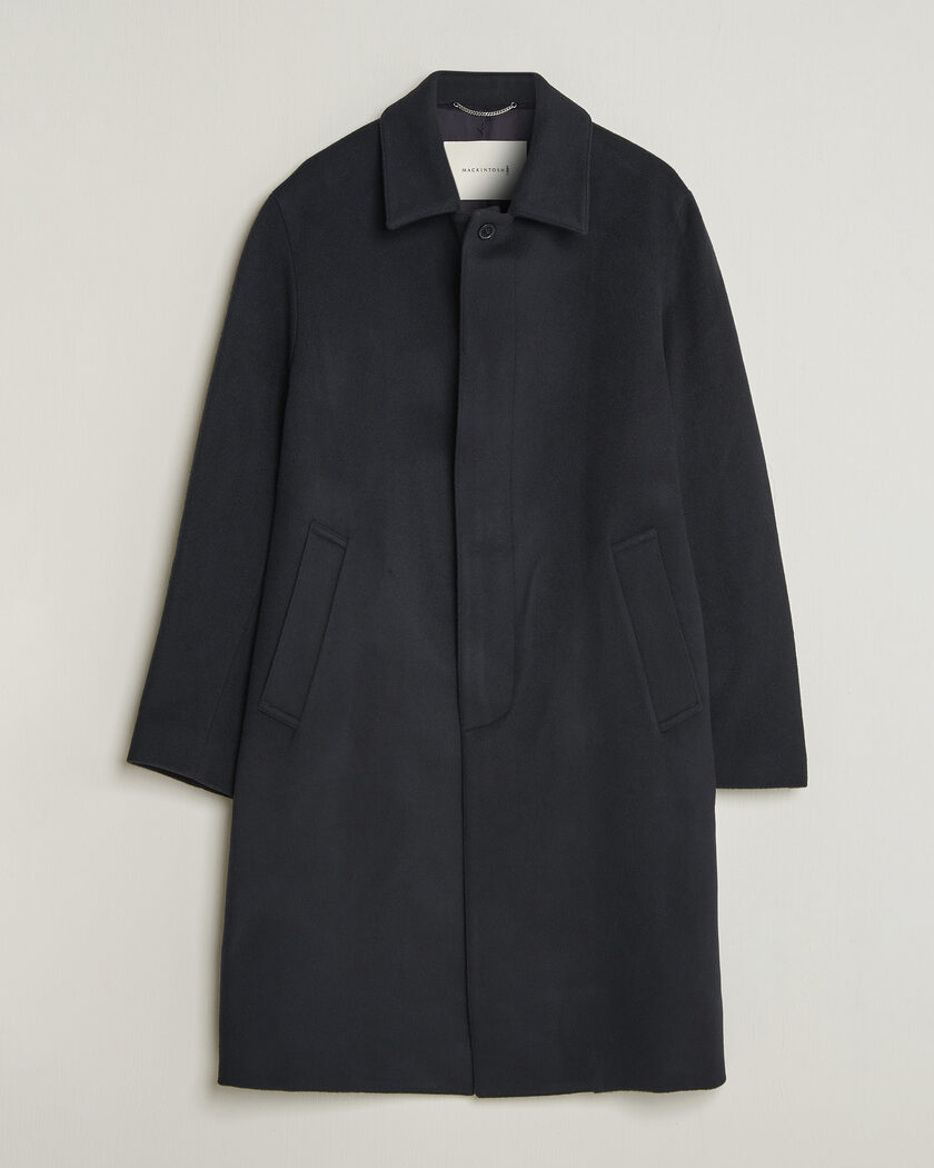 Mackintosh Dunkeld Wool/Cashmere Coat Navy – Blauw