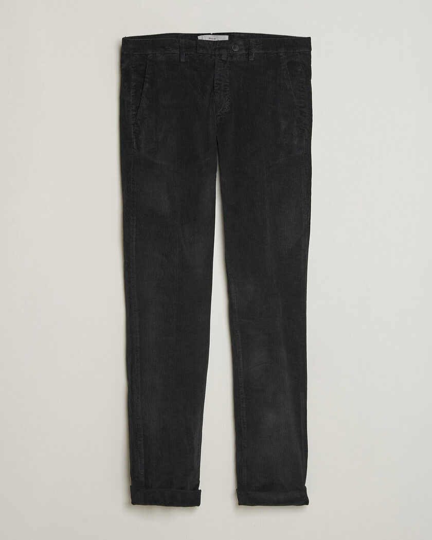 Briglia 1949 Slim Fit Corduroy Trousers Black – Zwart