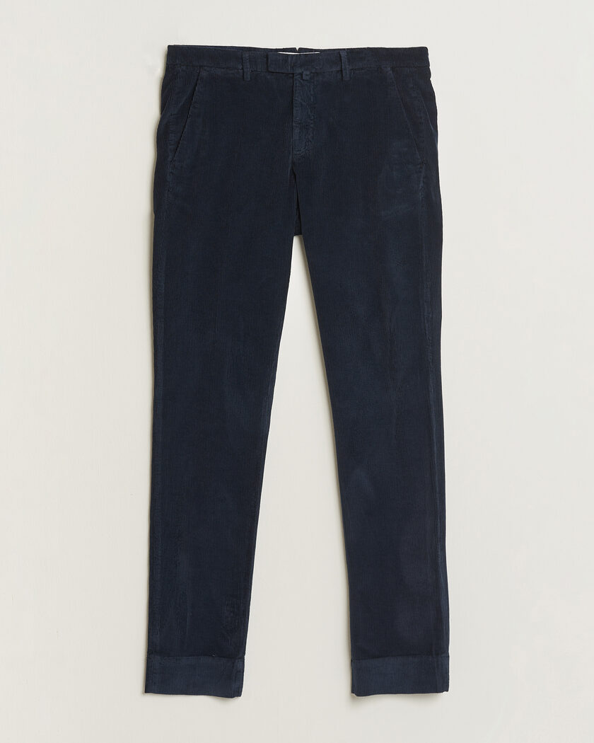 Briglia 1949 Slim Fit Corduroy Trousers Navy – Blauw