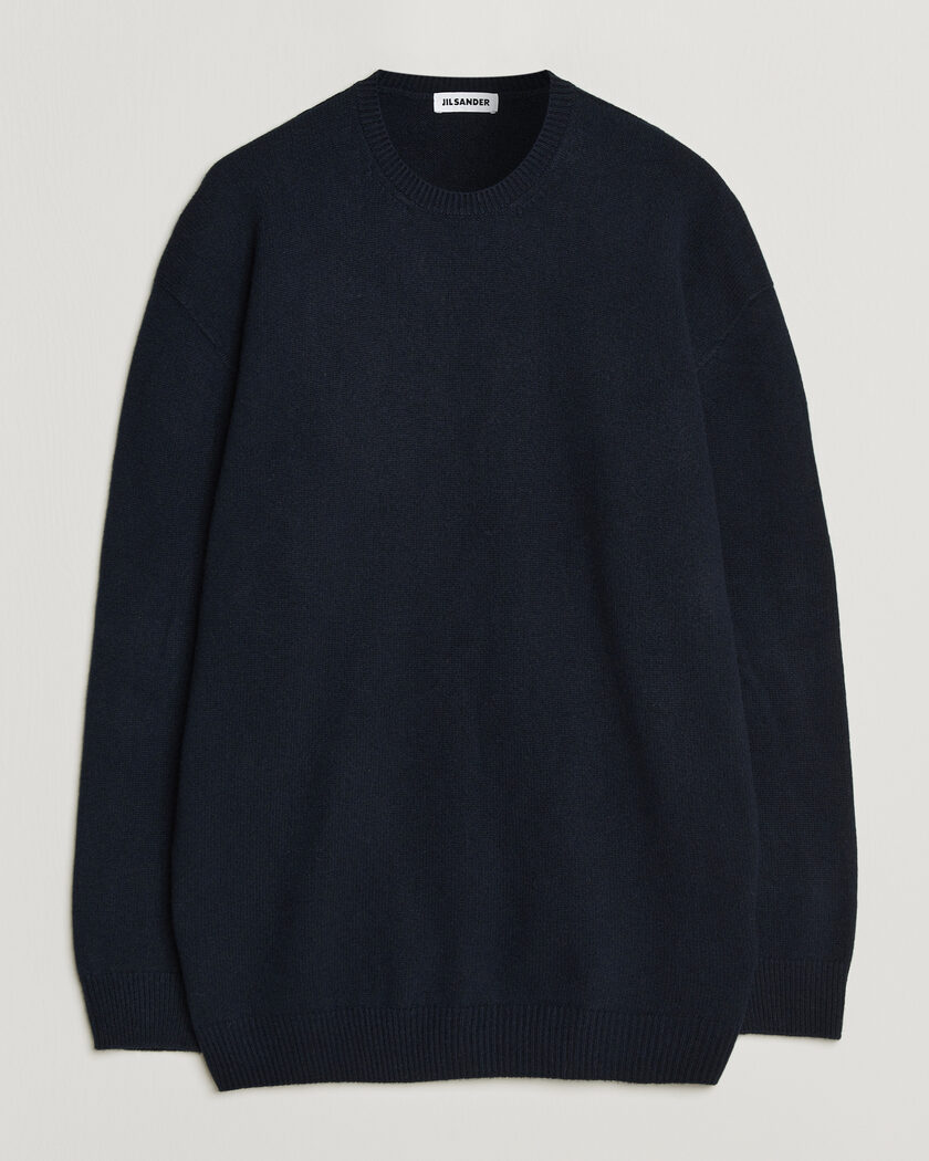 Jil Sander Wool/Cashmere Seamless Sweater Navy – Blauw