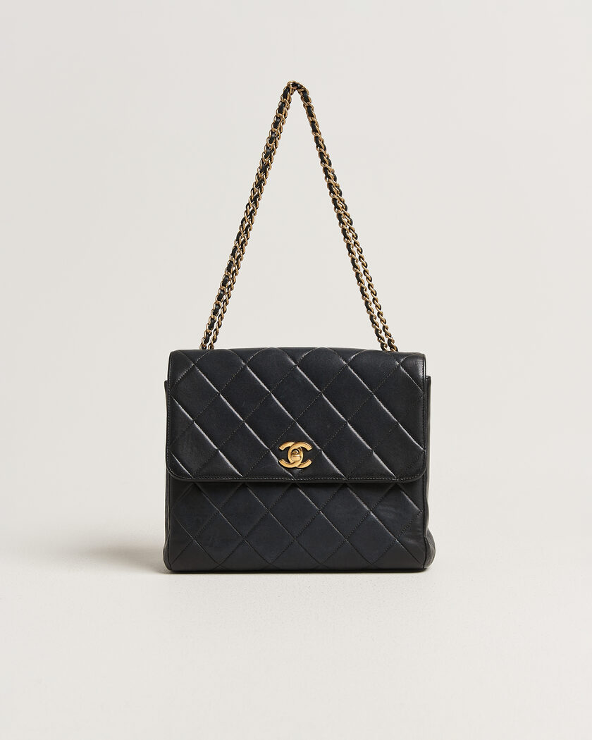 Chanel Pre-Owned Single Flap Bag Lambskin Black – Zwart