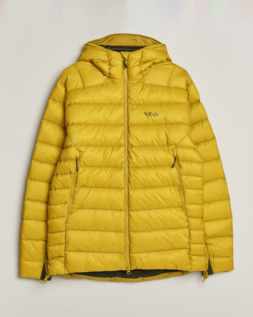 Rab Electron Pro Hoody Mid Down Jacket Dark Pollen – Geel