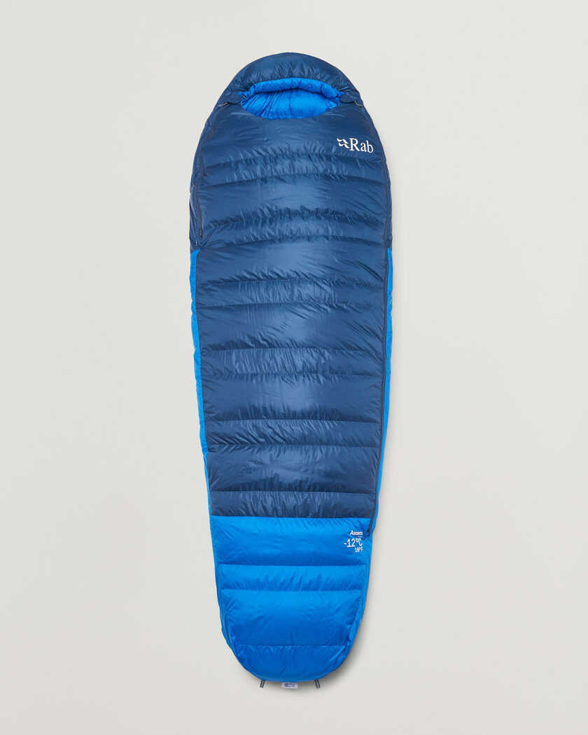  Rab Ascent -12 Sleeping Bag Long Tempest Blue/Maya Blue – Blauw
