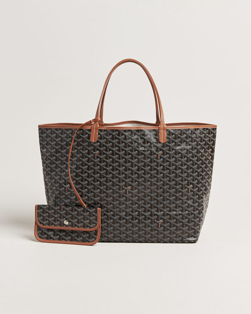 Goyard Pre-Owned Saint Louis GM Coated Canvas Tote Bag Black – Zwart