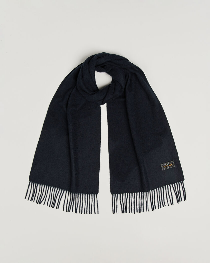 BEAMS PLUS Cashmere Scarf Navy – Blauw