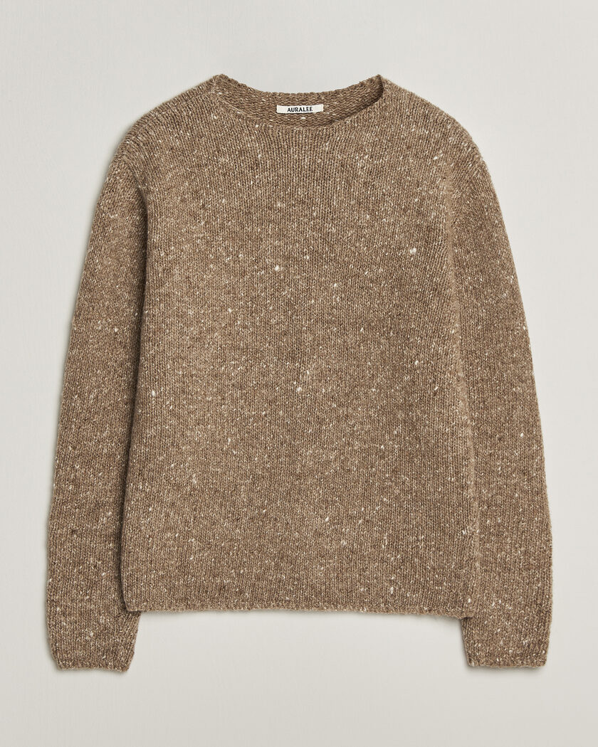 Auralee Homespun Tweed Knit Pullover Top Brown – Bruin