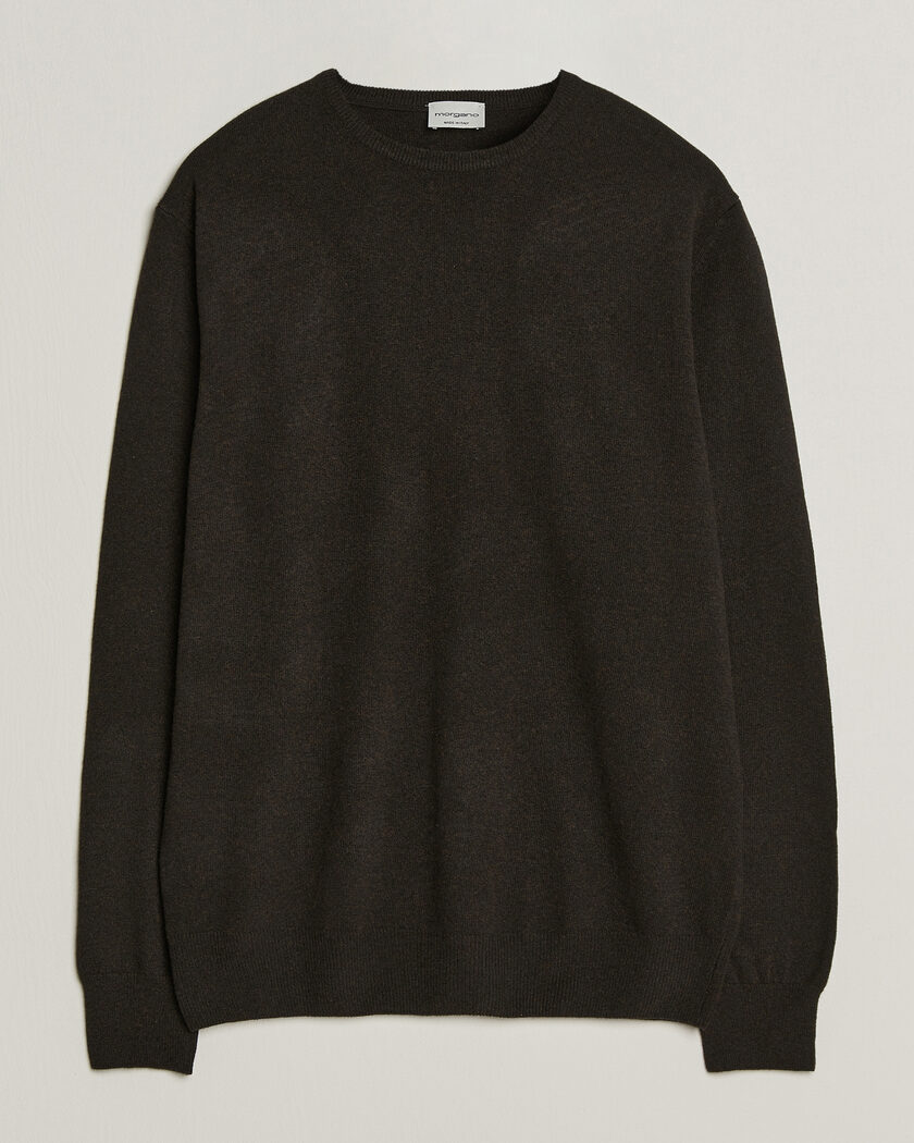 Morgano Wool/Cashmere Crewneck Dark Brown – Bruin