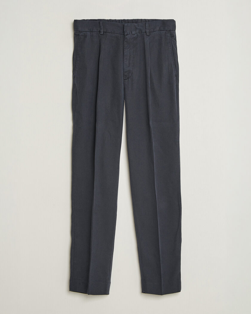 A Day's March Smart Lyocell Trousers Navy – Blauw