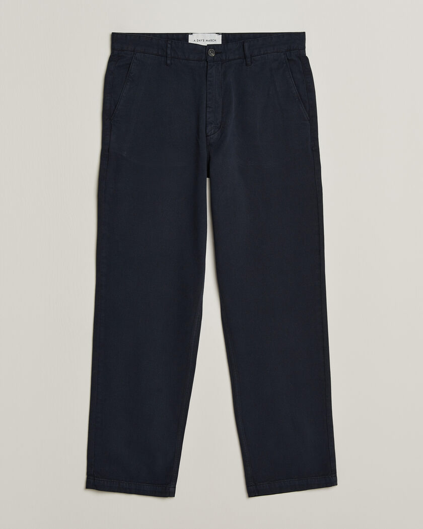 A Day's March Redwood Cotton Chinos Navy – Blauw