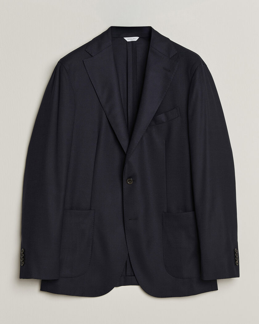 Boglioli for Care of Carl Boglioli K Jacket Exclusive Hopsack Blazer Navy – Blauw