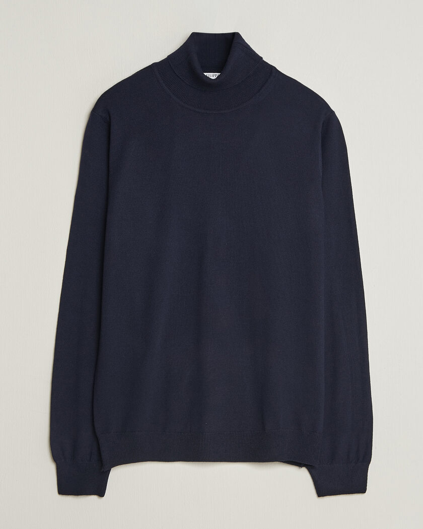 Filippa K Merino Knitted Turtleneck Navy – Blauw