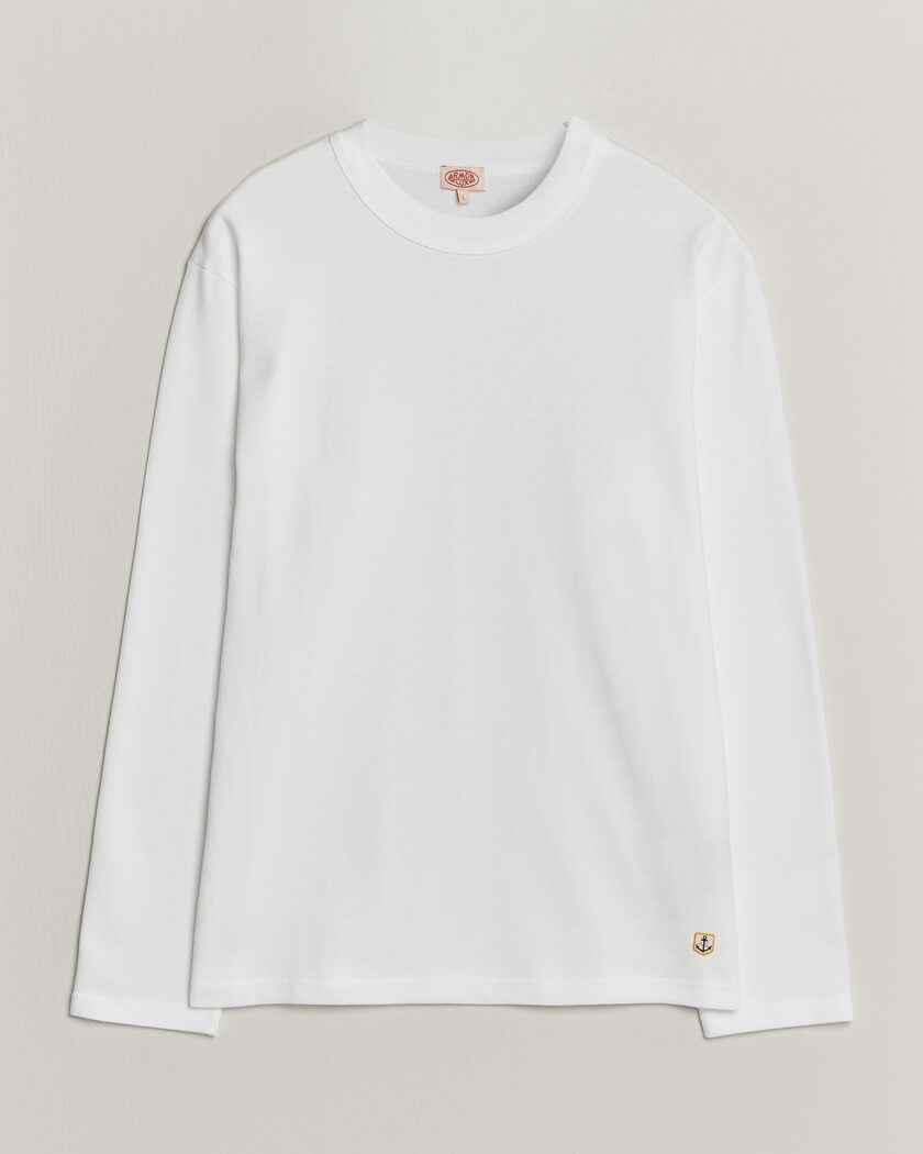  Armor-lux Heritage Long Sleeve Cotton T-Shirt White – Wit