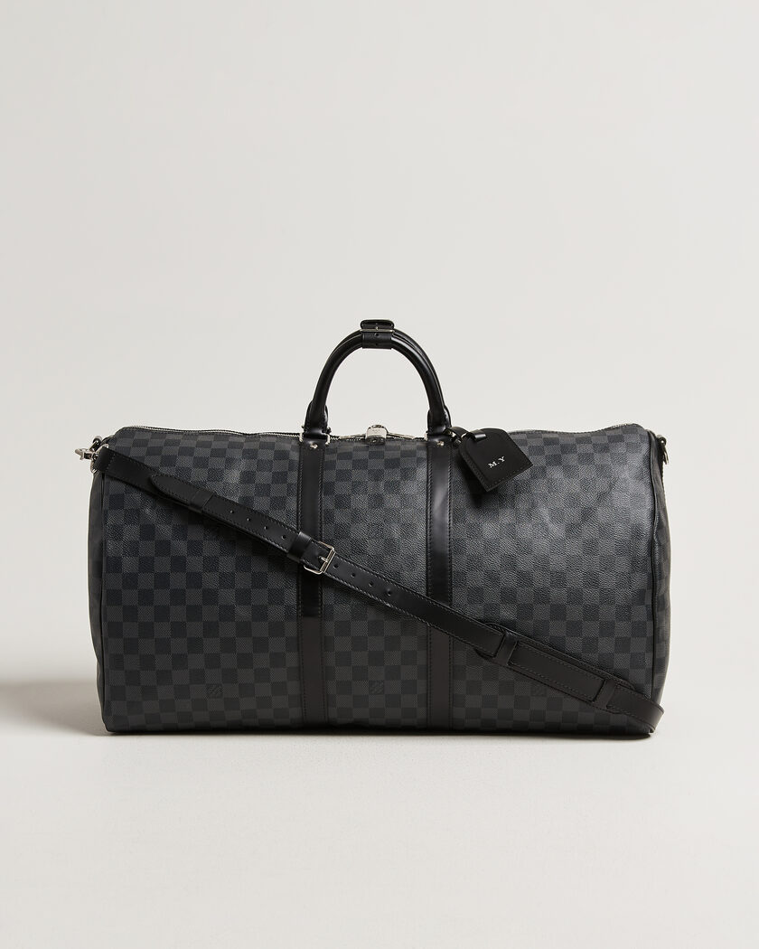 Louis Vuitton Pre-Owned Keepall Bandouliére 55 Damier Graphite – Zwart