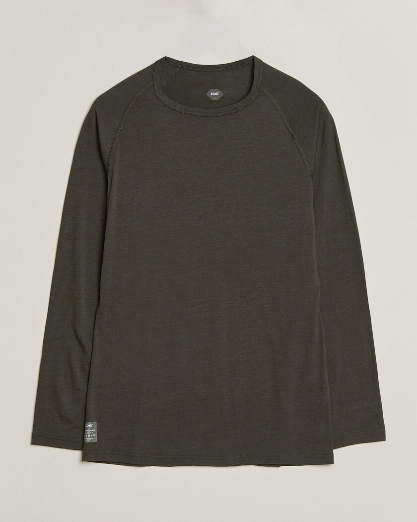 SOAR Running LS Merino/Silk Base Layer Forest – Groen