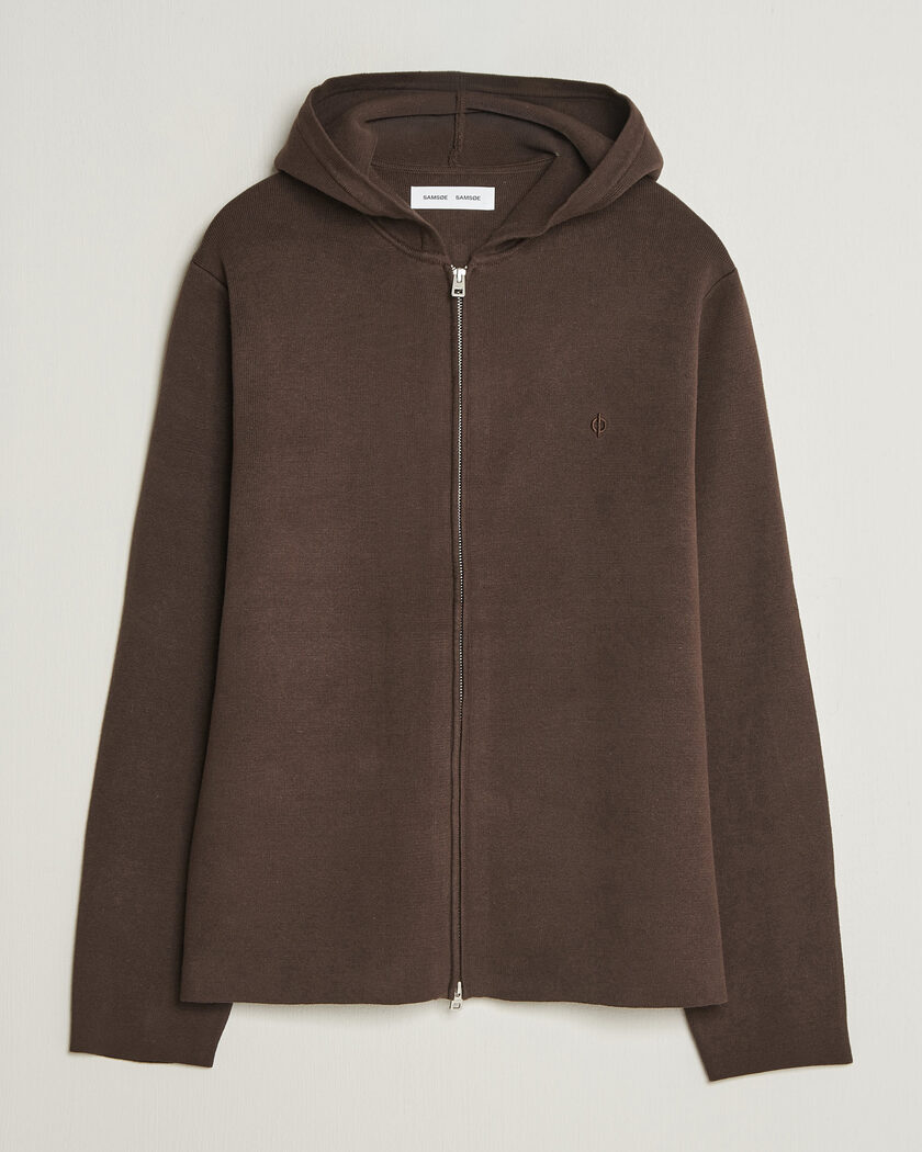  Samsøe Samsøe Niklas Full Zip Hoodie Delicioso – Bruin