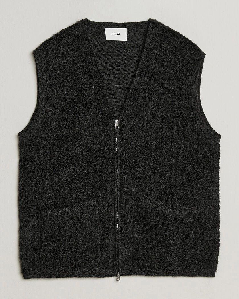 NN07 Mads Wool Fleece Vest Antracite Melange – Grijs