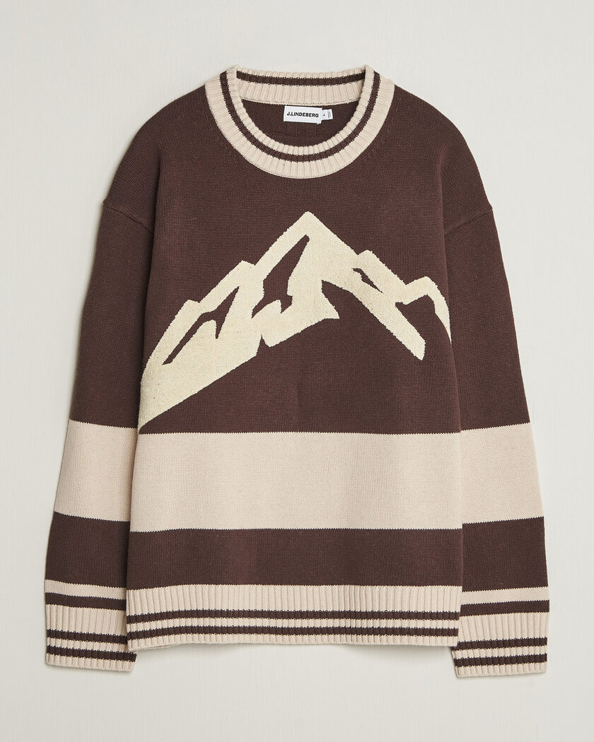 J.Lindeberg Steve Mountin Knitted Sweater Seal Brown – Bruin