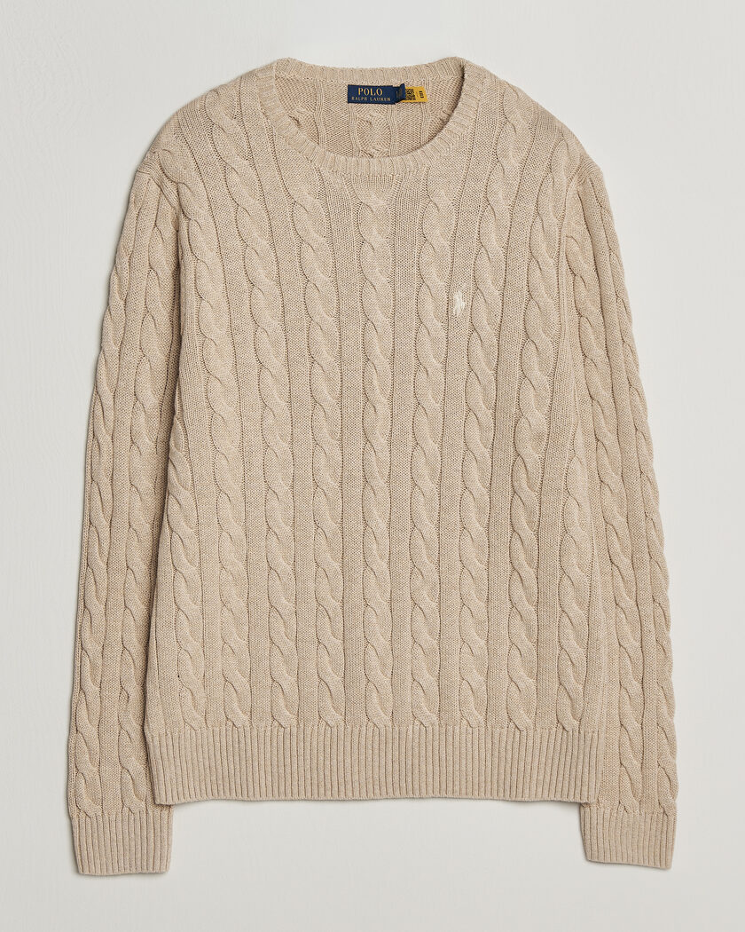  Polo Ralph Lauren Cotton Cable Pullover Jicama Brown Heather – Bruin