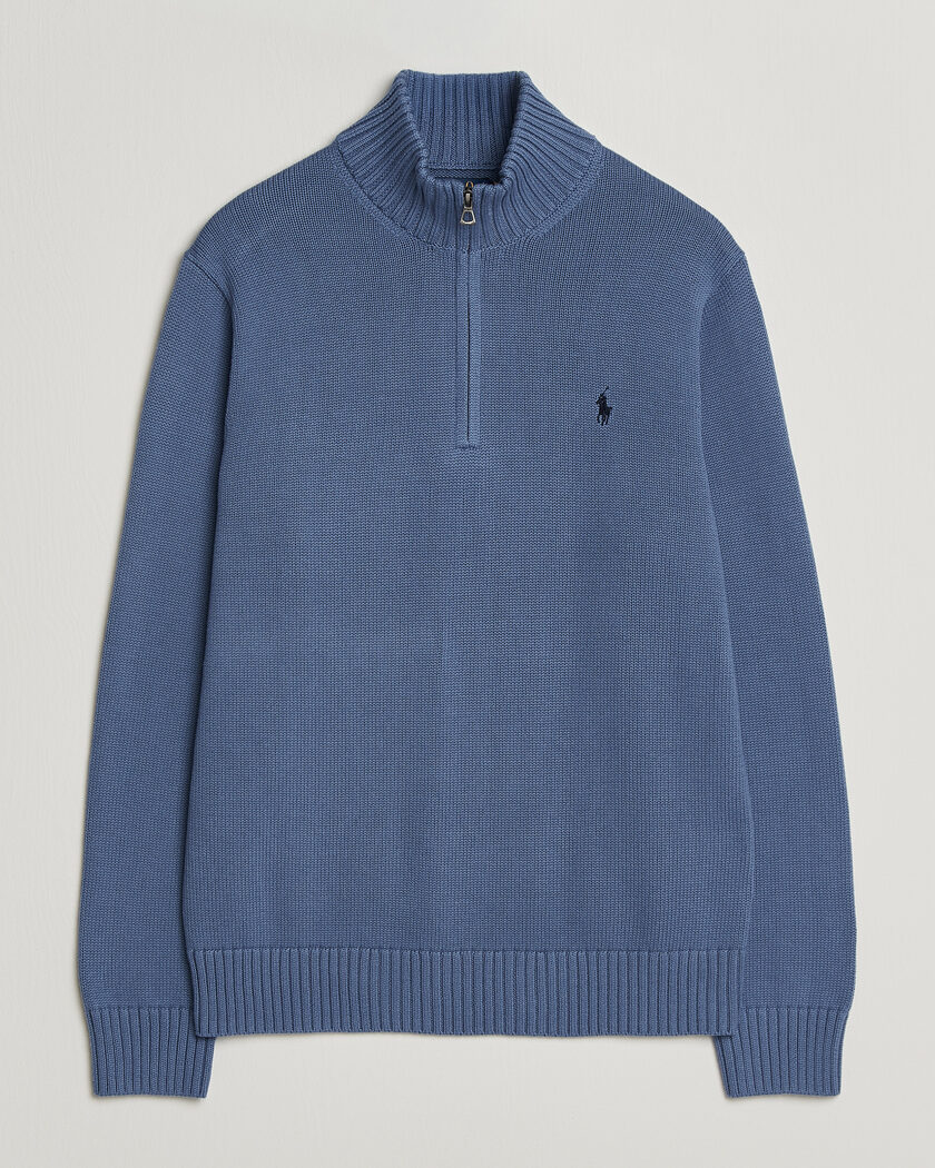 Polo Ralph Lauren Cotton Half Zip Carson Blue – Blauw