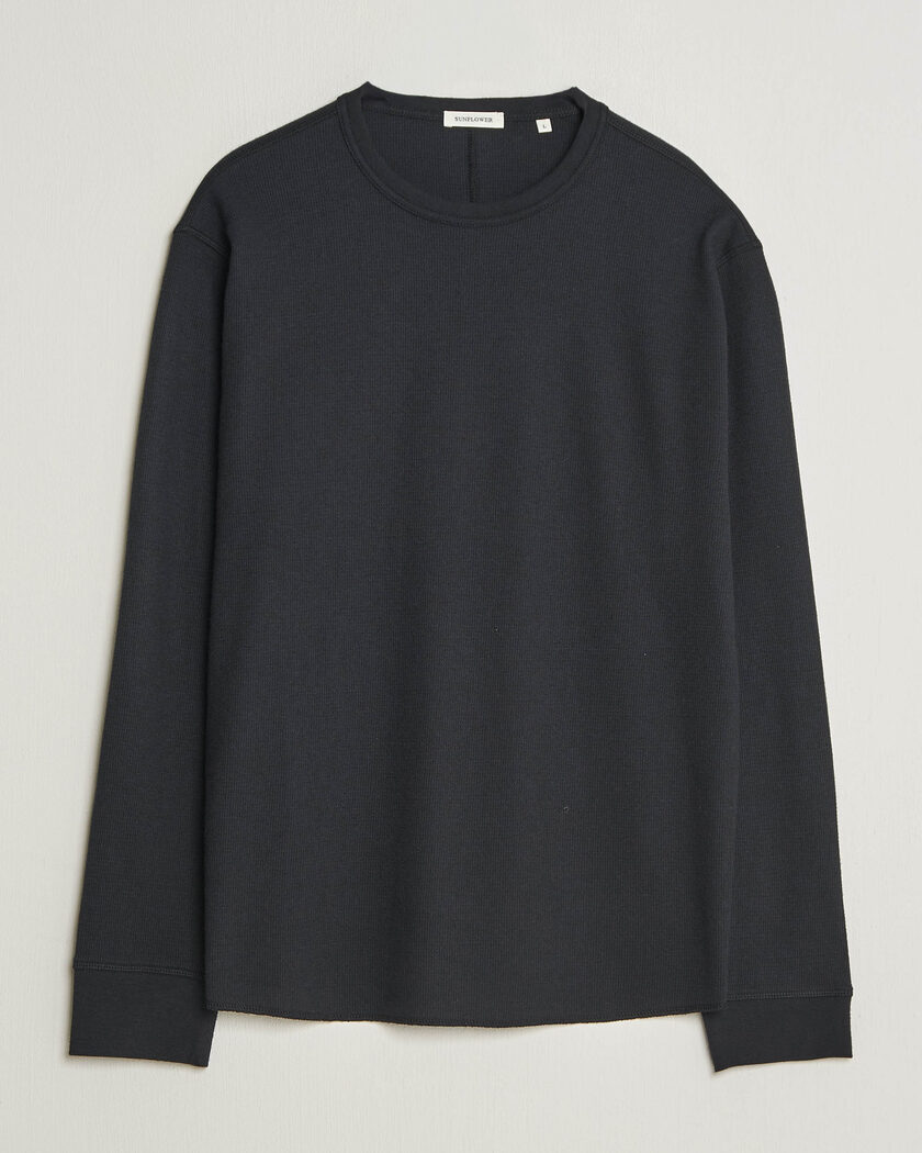 Sunflower Wool Waffle Long Sleeve T-Shirt Black – Zwart