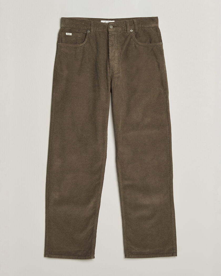 Forét Moor Relaxed Fit Corduroy Pants Faded Wood – Bruin